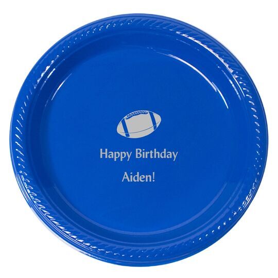 Personalized Football Plastic Plates